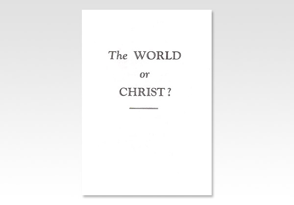World or Christ JND 202